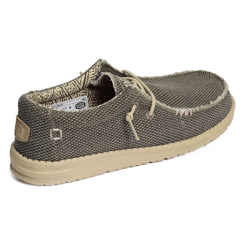 WALLY BRAIDED Kaki, Slip-On HeyDude