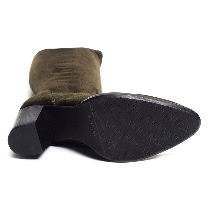 SUEDE Kaki, Bottes Regard
