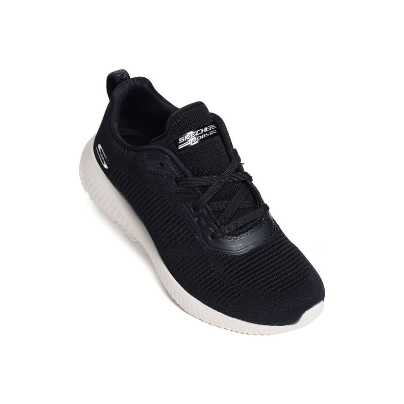 BOBS SQUAD TOUGH TALK Noir Blanc, Sneakers basses Skechers