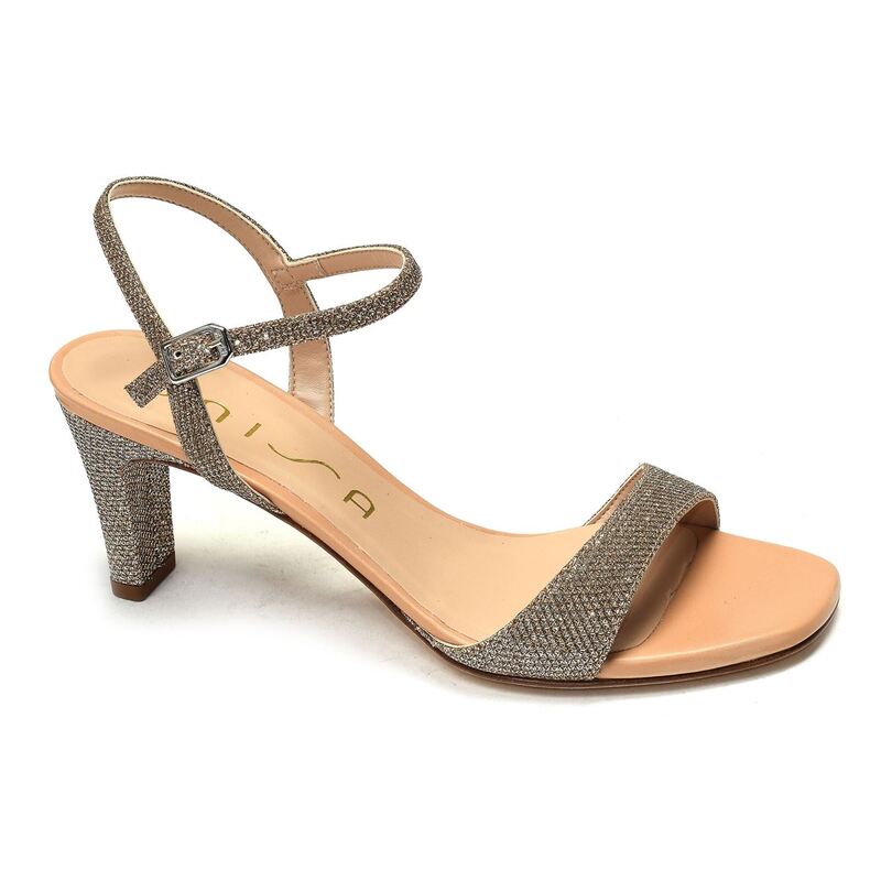 MECHI Platine, Nu-Pieds à talon Unisa