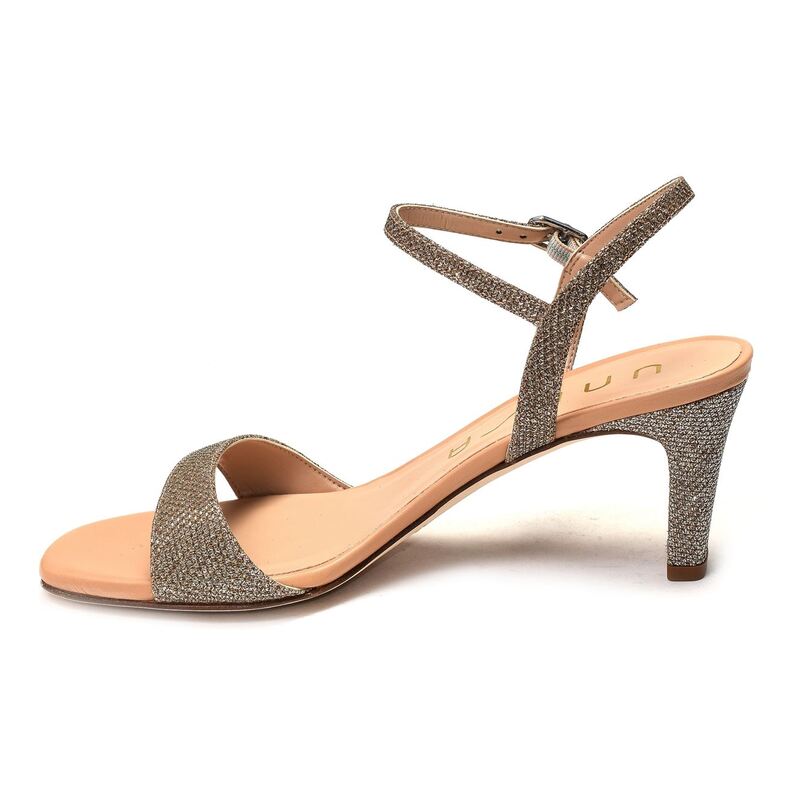 MECHI Platine, Nu-Pieds à talon Unisa