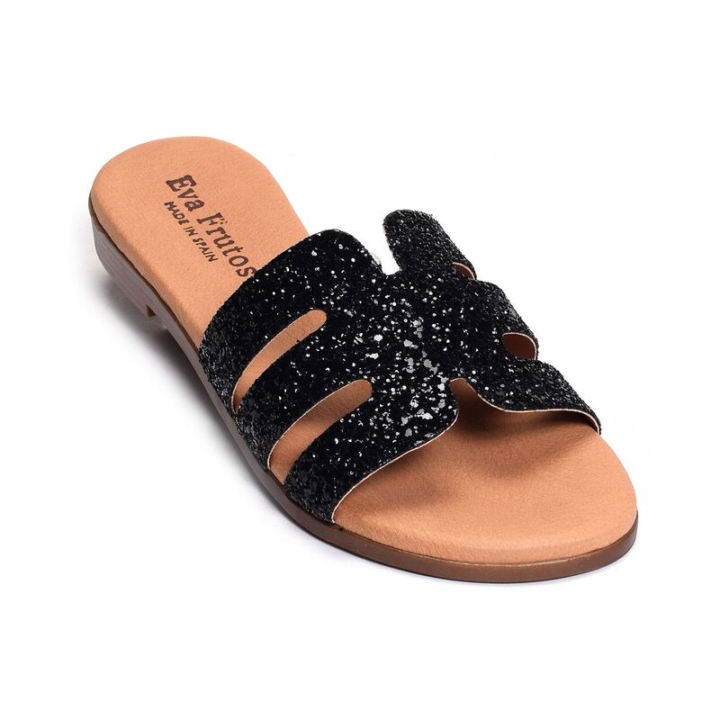 3076 Noir, Mules Eva Frutos