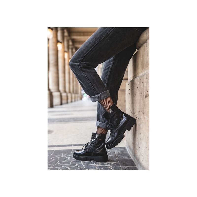 ADELAIS Noir Serpent, Boots Emilie Karston