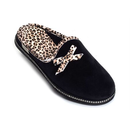 6812 Noir Léopard, Mules La Maison de l'Espadrille