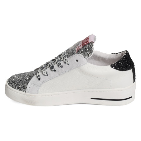 MAYA Blanc Argent, Sneakers basses Semerdjian