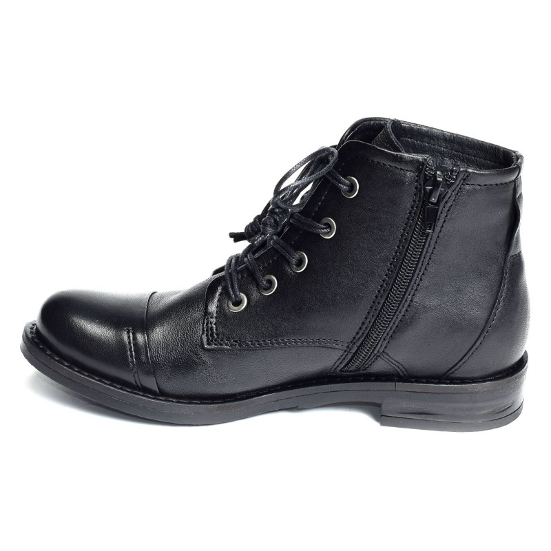 PEBRAC Noir Paillette, Boots Coco abricot