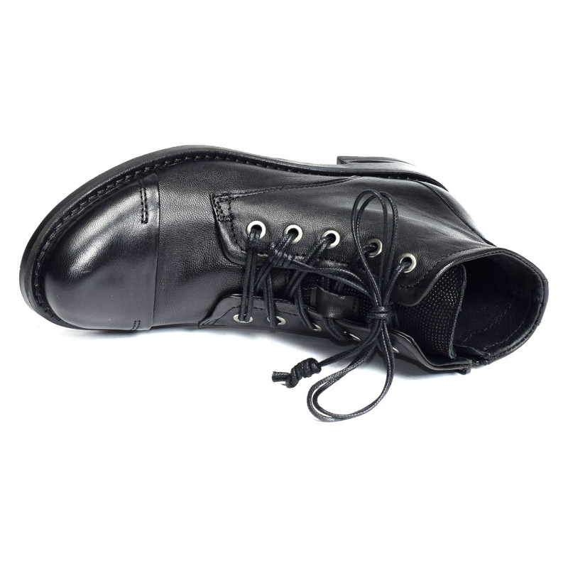 PEBRAC Noir Paillette, Boots Coco abricot