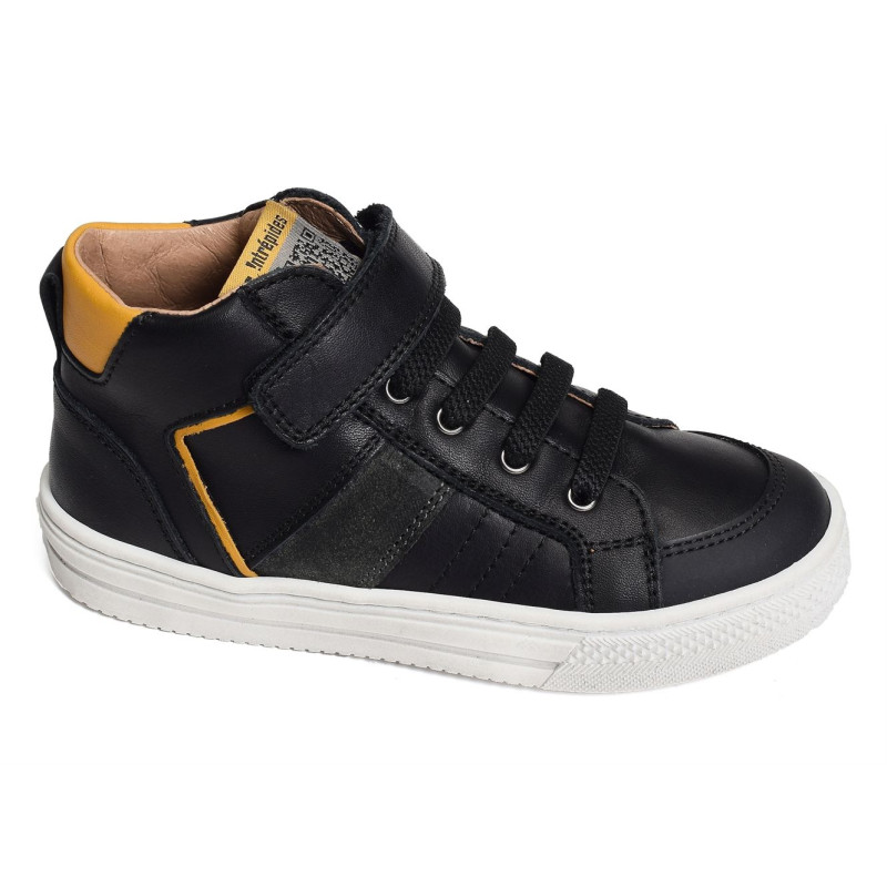KAEL Noir Jaune, Baskets montantes Babybotte