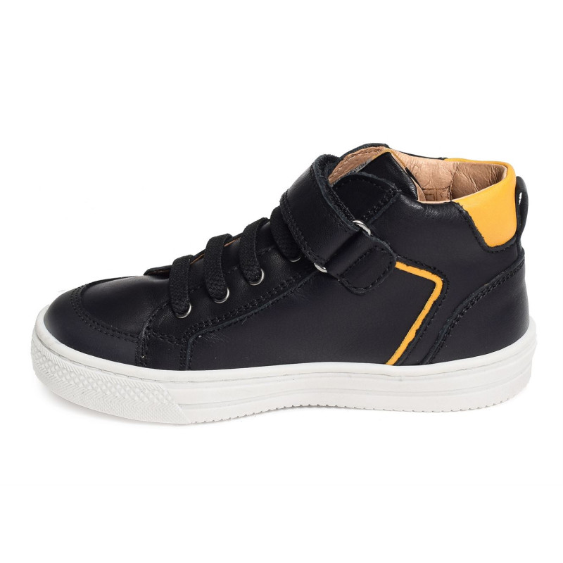 KAEL Noir Jaune, Baskets montantes Babybotte