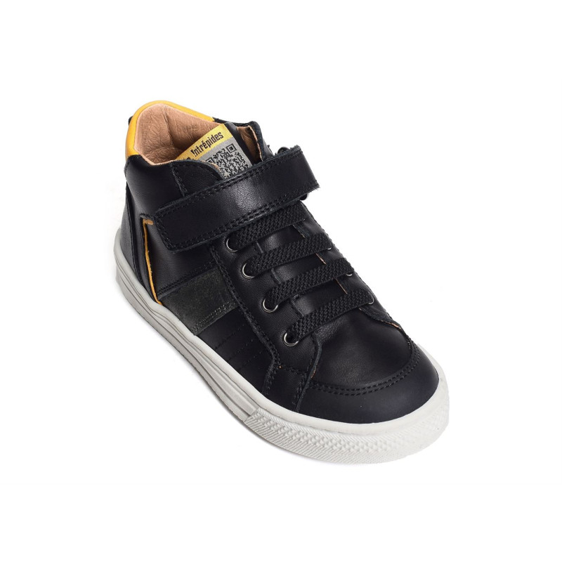 KAEL Noir Jaune, Baskets montantes Babybotte