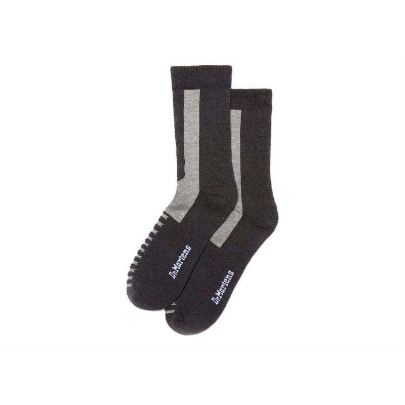 DOUBLE DOC SOCK Noir Gris, Chaussettes Dr Martens