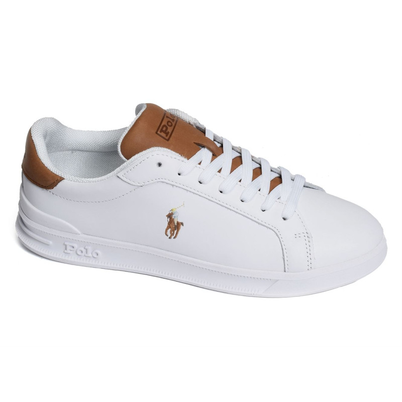 HERITAGE COURT Blanc Marron, Sneakers basses Polo Ralph Lauren