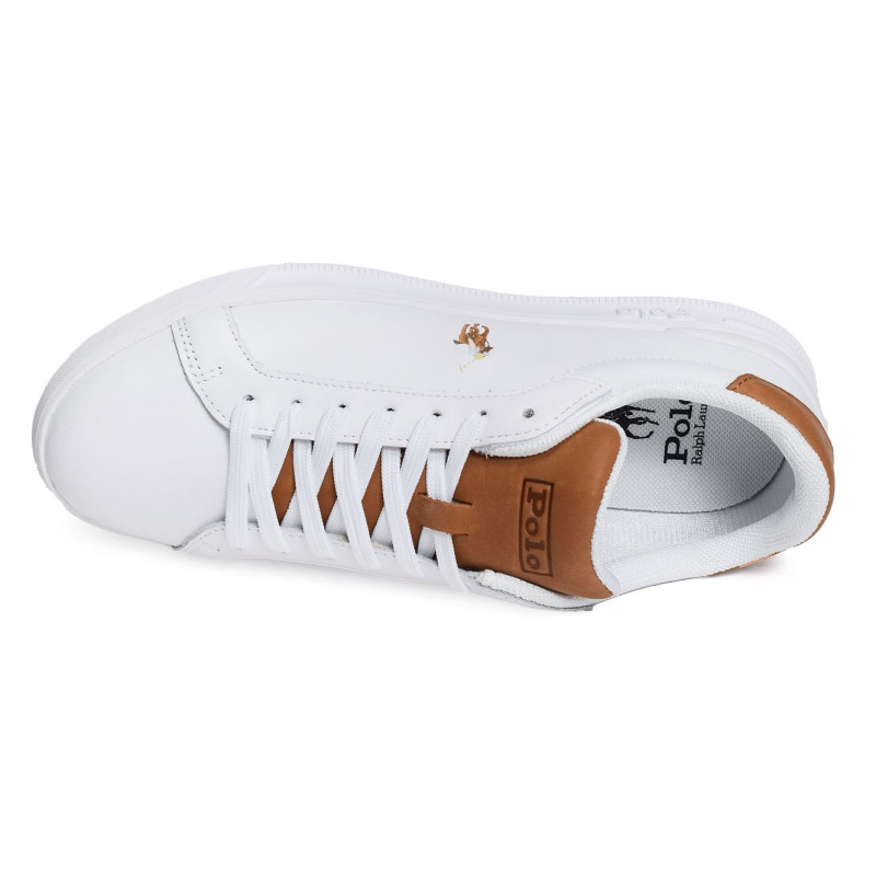 HERITAGE COURT Blanc Marron, Sneakers basses Polo Ralph Lauren
