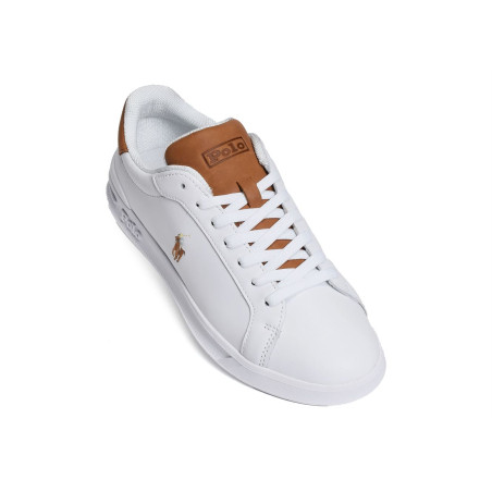 HERITAGE COURT Blanc Marron, Sneakers basses Polo Ralph Lauren