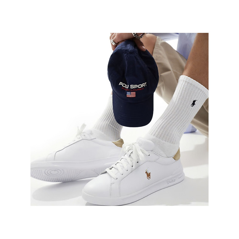 HERITAGE COURT Blanc Beige, Sneakers basses Polo Ralph Lauren