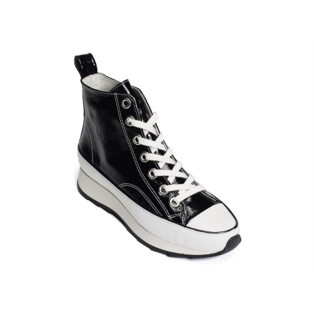 FRASNE Verni Noir, Baskets montantes Rosemetal
