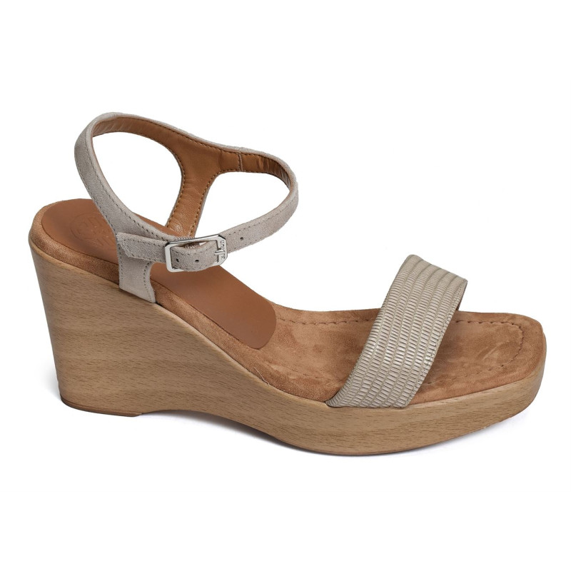 RITA NEW Taupe, Sandales compensées Unisa