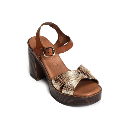 89045 Camel, Nu-Pieds à talon Carla Tortosa