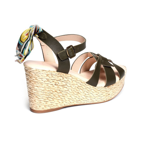 REINNA Kaki, Sandales compensées Goodstep