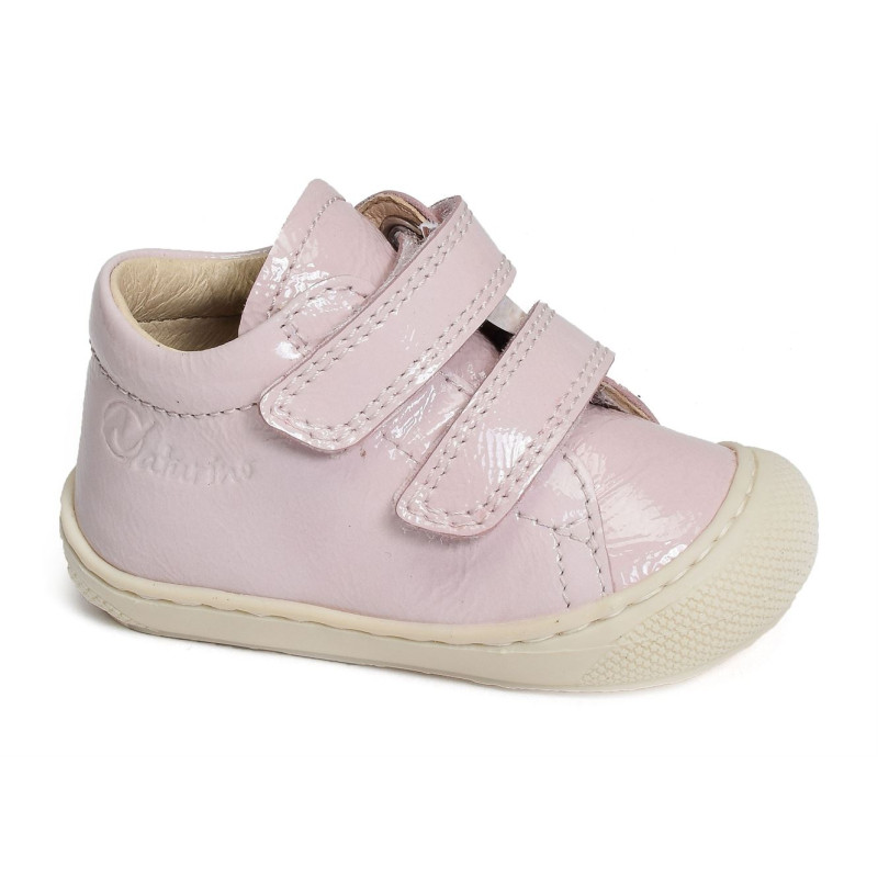 COCOON GIRL VELCRO FANTAISIE Verni Rose, Chaussures à Scratch Naturino