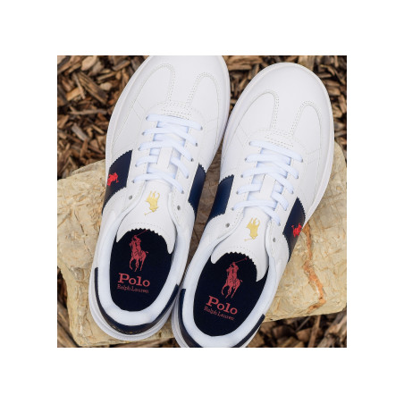 HERITAGE AERA Blanc Bleu, Sneakers basses Polo Ralph Lauren