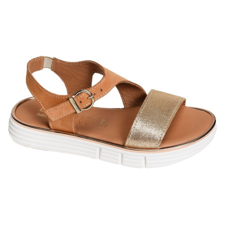 CUVACO Or, Sandales plates & Nu-Pieds Bellamy