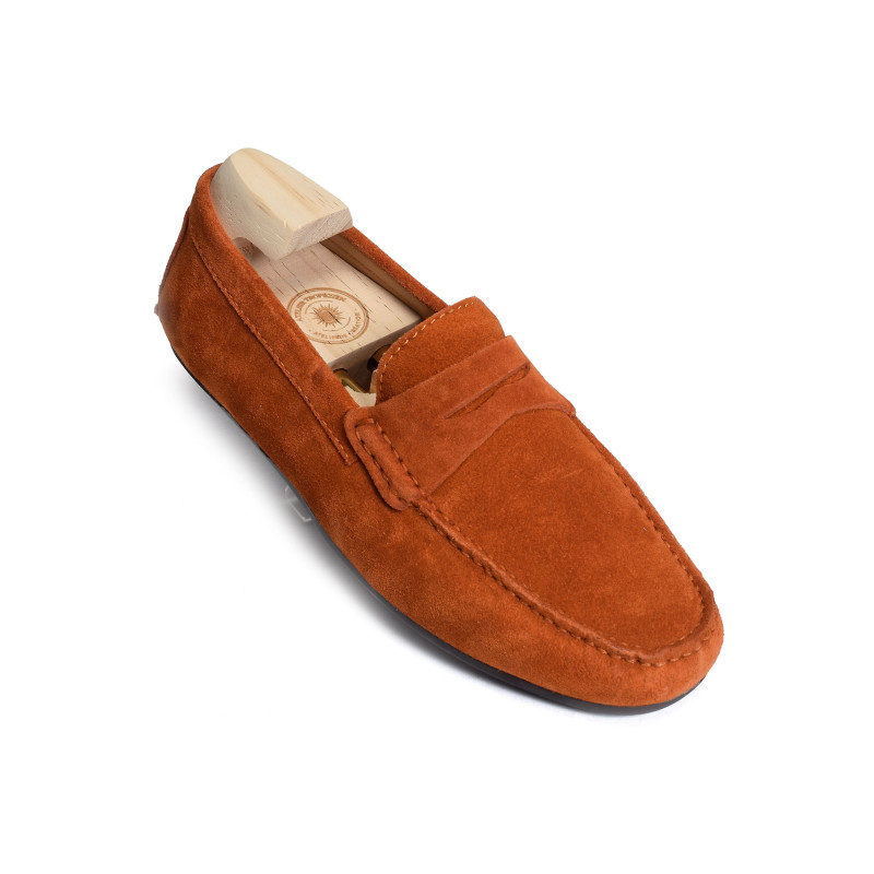 PASCAL Orange, Mocassins Atelier Tropézien