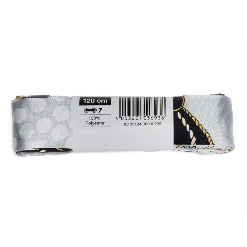 LACET FOULARD 120 CM Gris, Lacets Bama