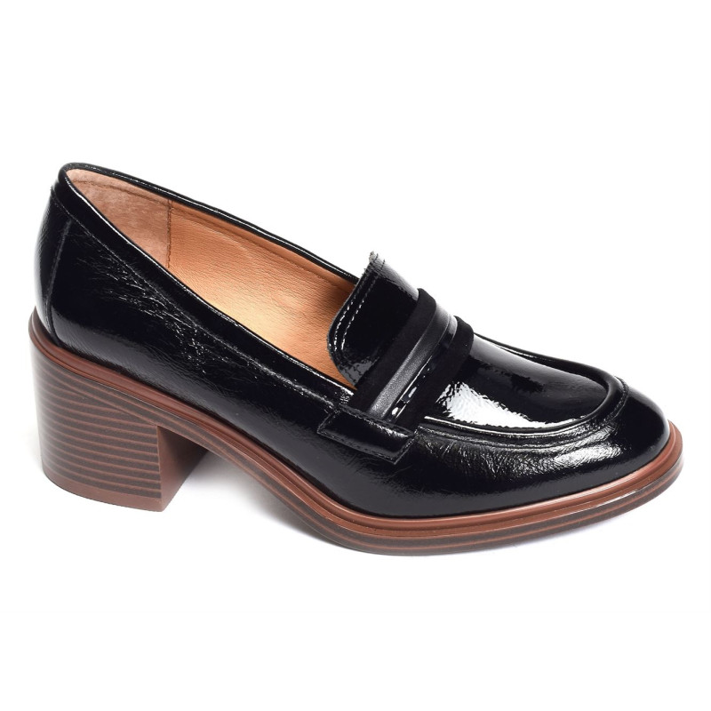 GOLDEN Verni Noir, Mocassins Mamzelle