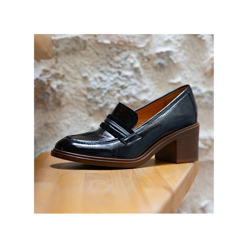 GOLDEN Verni Noir, Mocassins Mamzelle