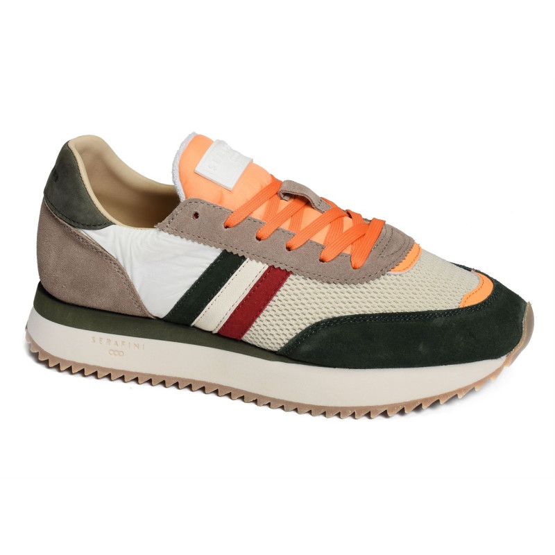 TORINO Blanc Multicolore, Baskets running Serafini