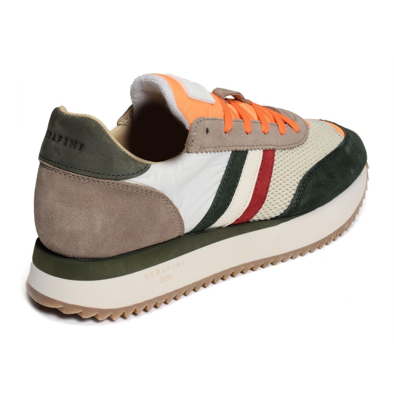 TORINO Blanc Multicolore, Baskets running Serafini