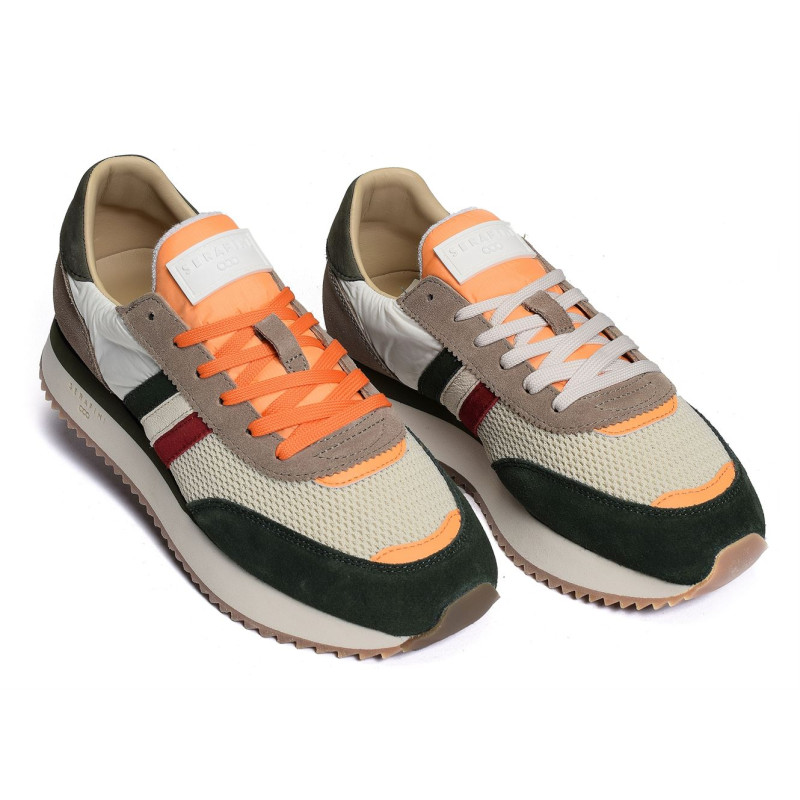 TORINO Blanc Multicolore, Baskets running Serafini