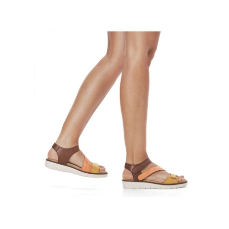 D2050 Marron Orange, Sandales compensées Remonte