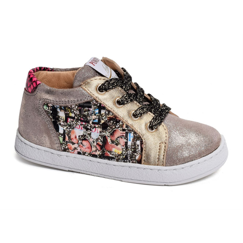MOUSSE ZIP TOP Platine, Chaussures à Lacets Pom d api