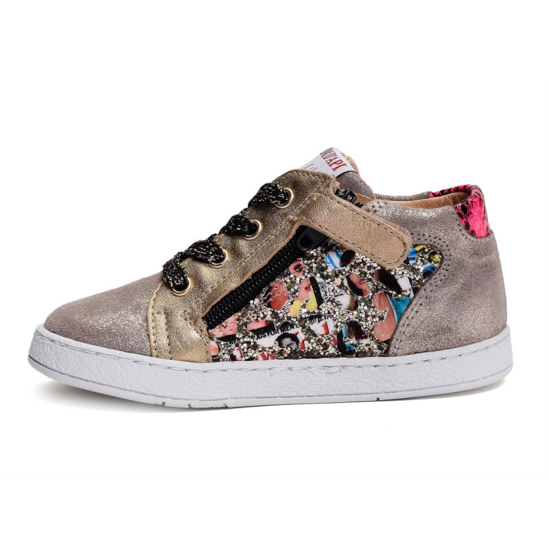 MOUSSE ZIP TOP Platine, Chaussures à Lacets Pom d api
