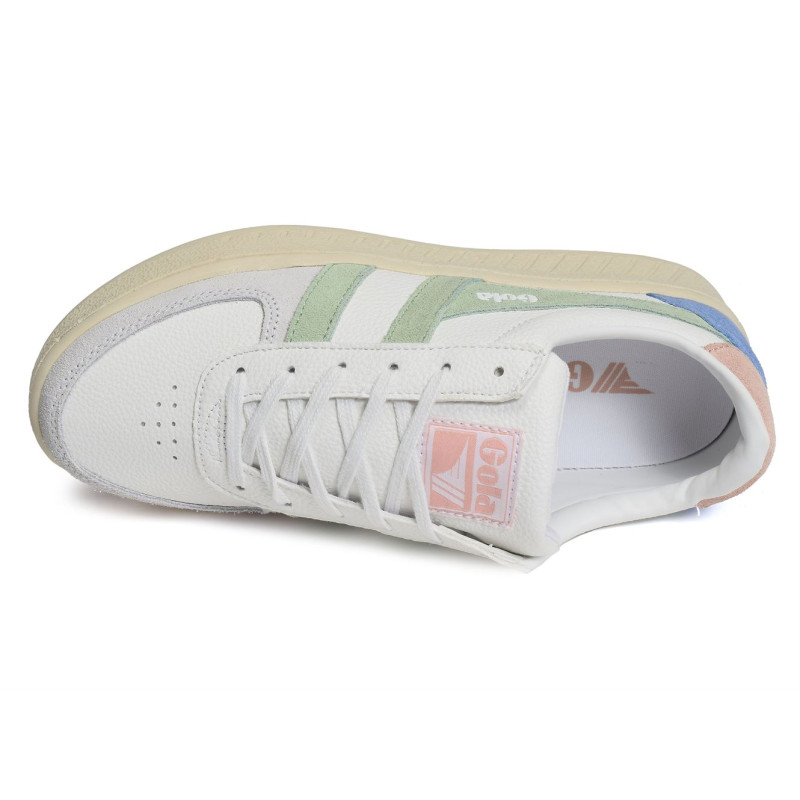 GRANDSLAM TRIDENT Blanc Vert, Sneakers basses Gola