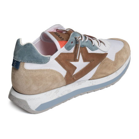 C1311 Camel Blanc, Baskets running Cetti