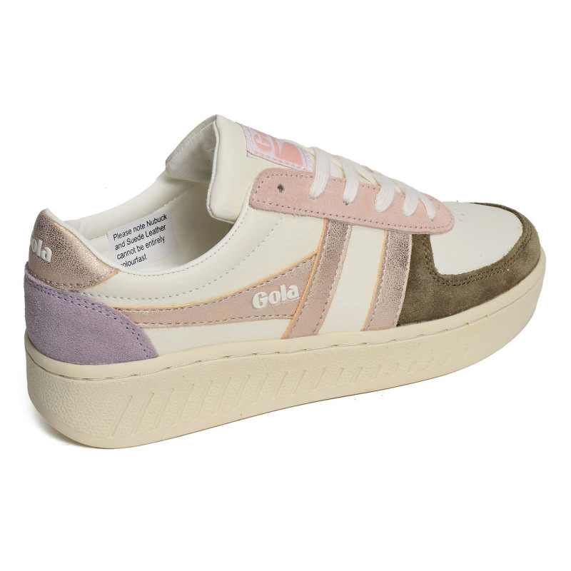 GRANDSLAM QUADRANT Blanc Rose, Sneakers basses Gola