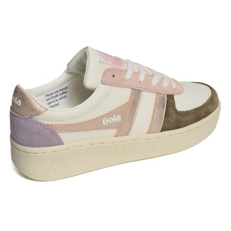 GRANDSLAM QUADRANT Blanc Rose, Sneakers basses Gola