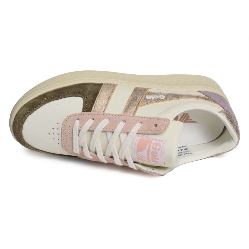GRANDSLAM QUADRANT Blanc Rose, Sneakers basses Gola