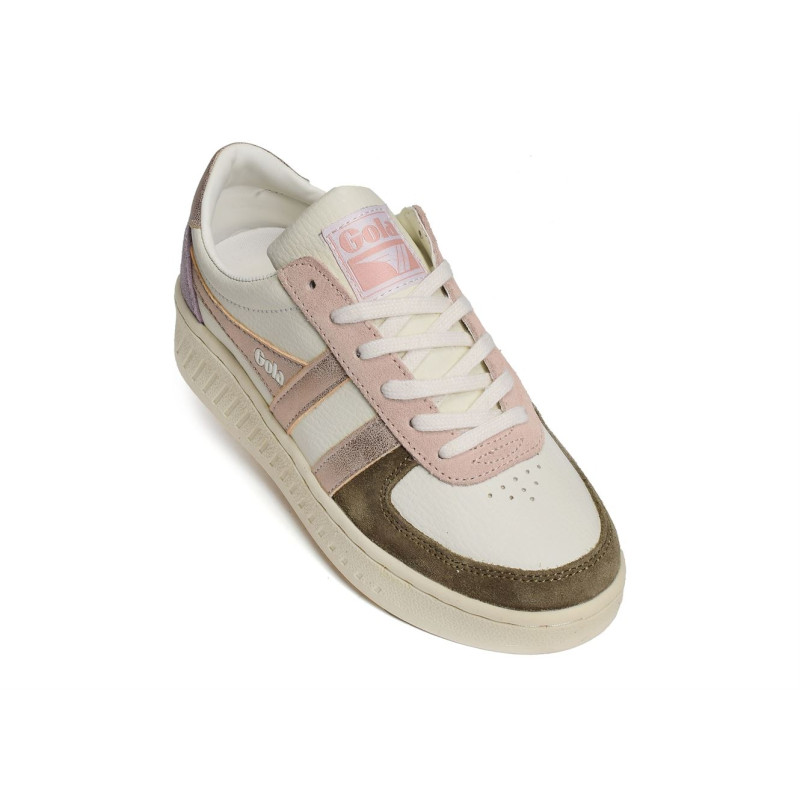 GRANDSLAM QUADRANT Blanc Rose, Sneakers basses Gola