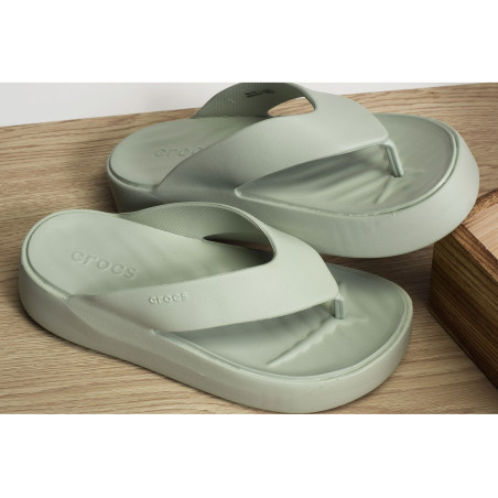 GETAWAY PLATFORM FLIP Vert Clair, Tongs Crocs