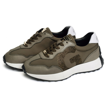 KAREN Kaki Blanc, Baskets running Goodstep