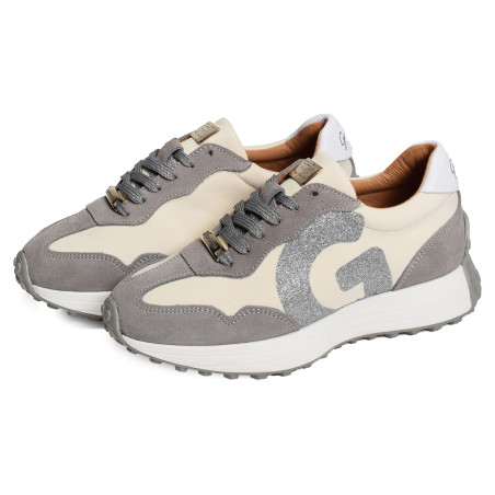 KAREN Gris Blanc, Baskets running Goodstep