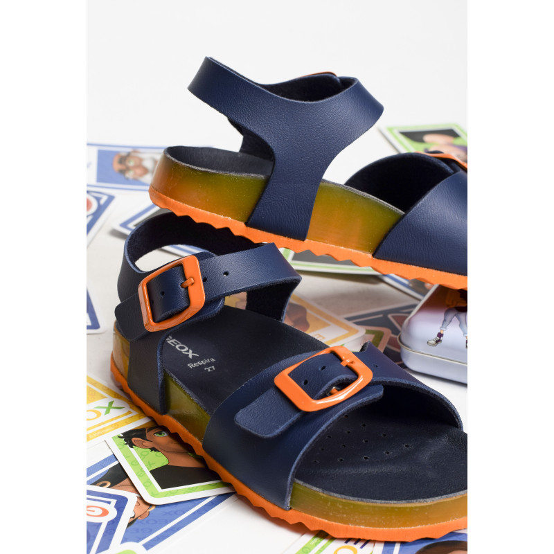 J GHITA BC Marine Orange, Sandales plates & Nu-Pieds Geox