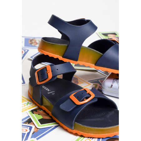 J GHITA BC Marine Orange, Sandales plates & Nu-Pieds Geox