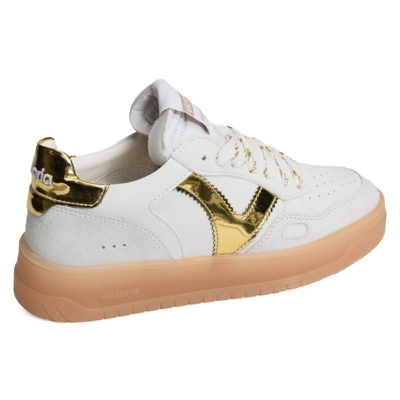 1257130 Blanc Or, Sneakers basses Victoria