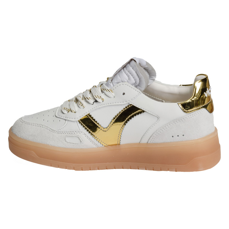 1257130 Blanc Or, Sneakers basses Victoria