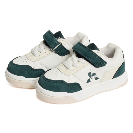 LCS COURT BOY Blanc Vert, Sneakers basses Le Coq Sportif